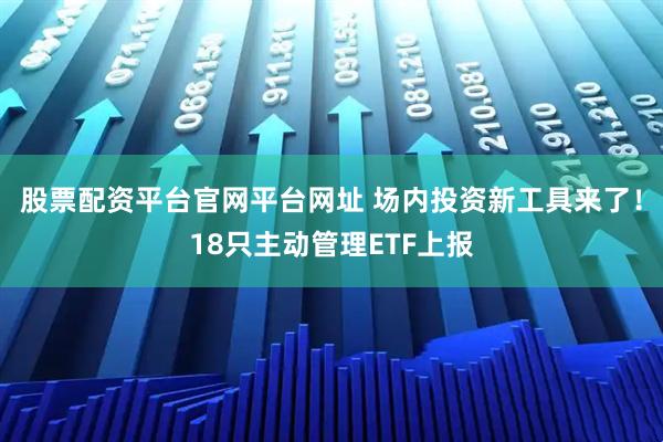 股票配资平台官网平台网址 场内投资新工具来了！18只主动管理ETF上报